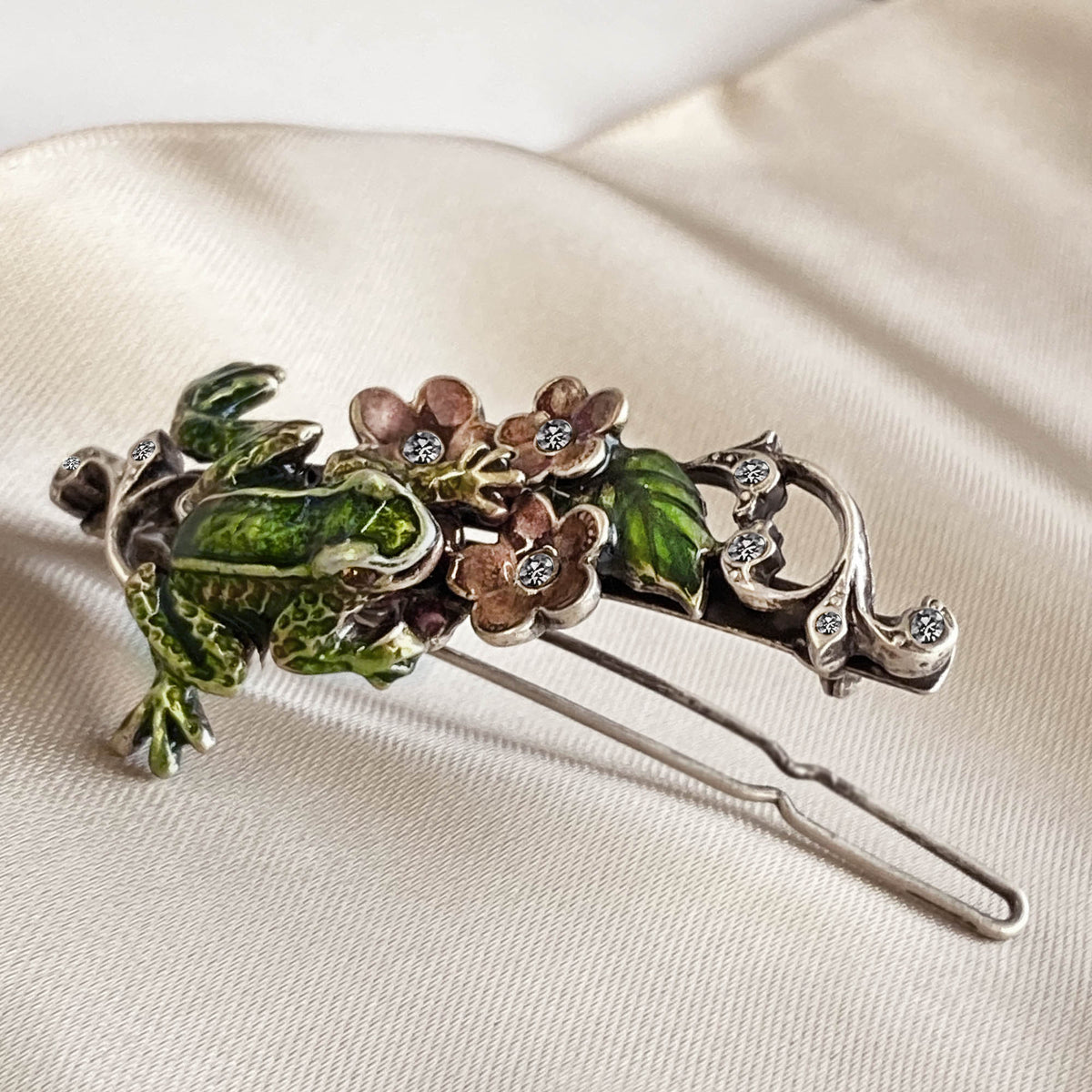 Enamel Frog Barrette by Sweet Romance – Sweet Romance Jewelry