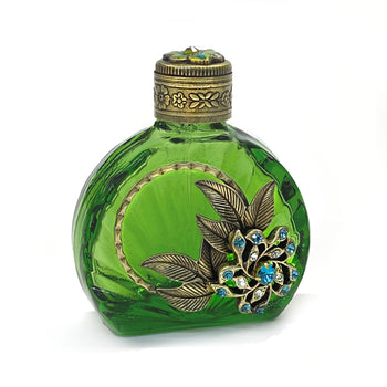 Art Deco Forest Floral Vintage Mini Perfume Bottle BO615