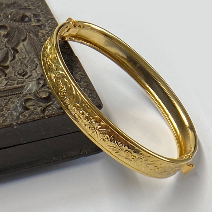 Victorian vintage gold bangle bracelet BR208