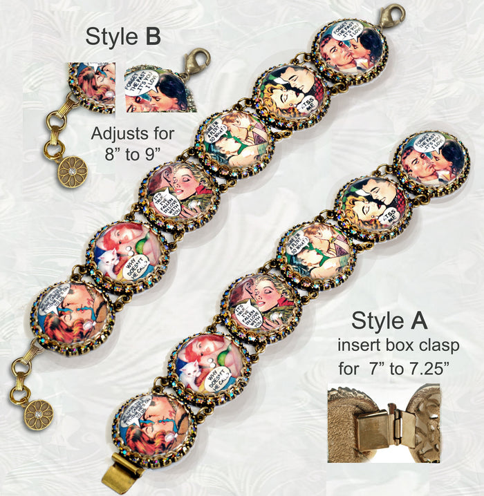 Retro Pulp Romance Comic Book Bracelet BR3000