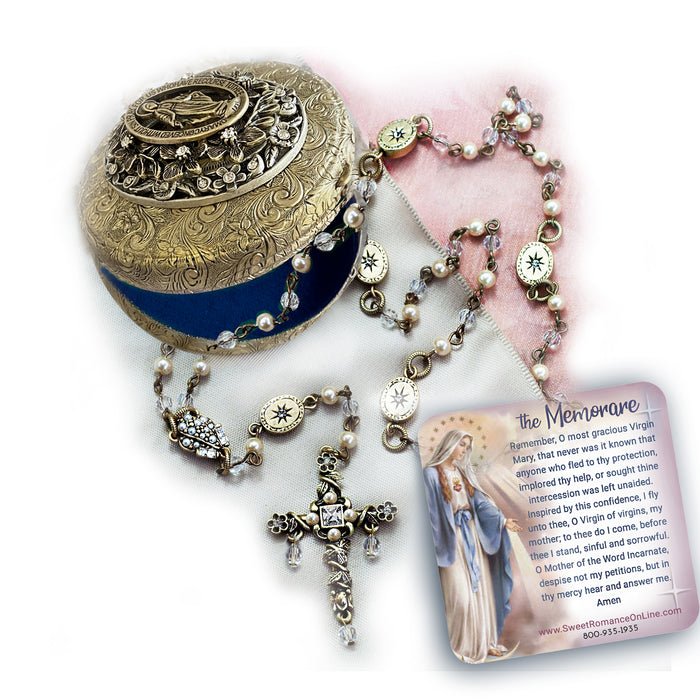 Our Lady of Miracles Vintage Rosary and Box BX31N1608