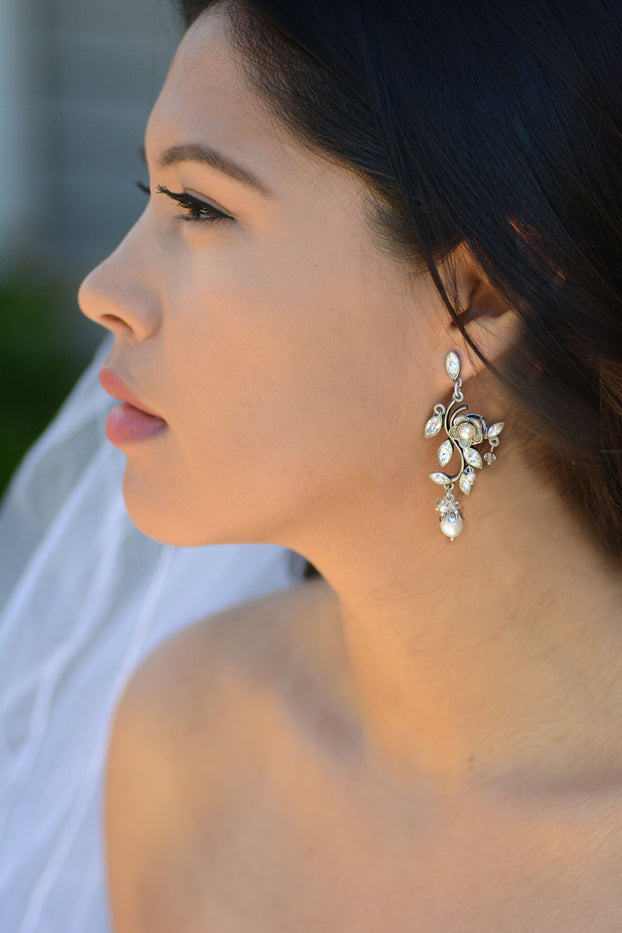 Garnet Red Marquise Romance Earrings E1186-GA