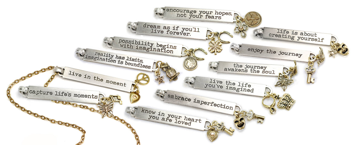 Inspirational Message Bar Necklaces N1254-65