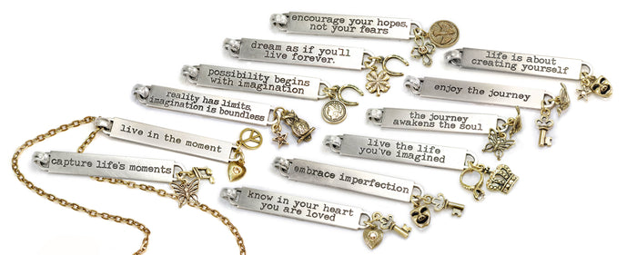 Inspirational Message Bar Necklaces N1254-65