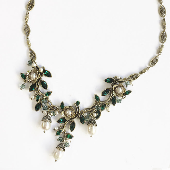 Emerald Green romance necklace N1186-EM