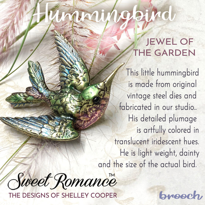 Hummingbird Brooch Pin by Sweet Romance P134