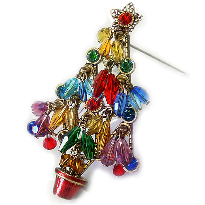 Crystal Beads Christmas Tree  Pin P188