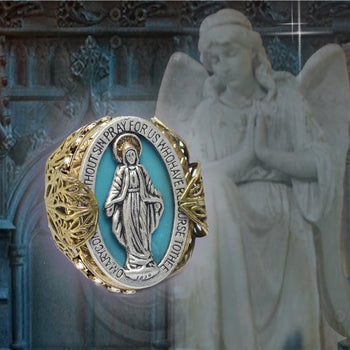 Queen of Miracles Our Lady Virgin Mary Madonna Ring R900