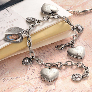 Heart Locket Charm Bracelet BR0214