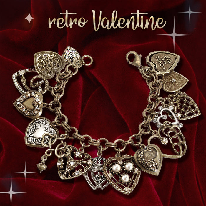 CZ Heart Floating Charm Locket Bracelet With Security Clasp – Charmed  Creations LLC