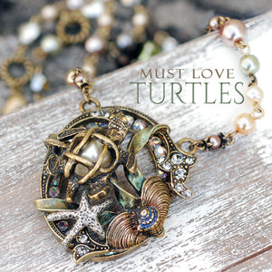 Turtle name necklace -  France