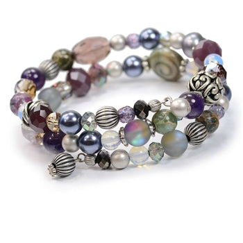 Glass Bead Spiral Bracelet: 