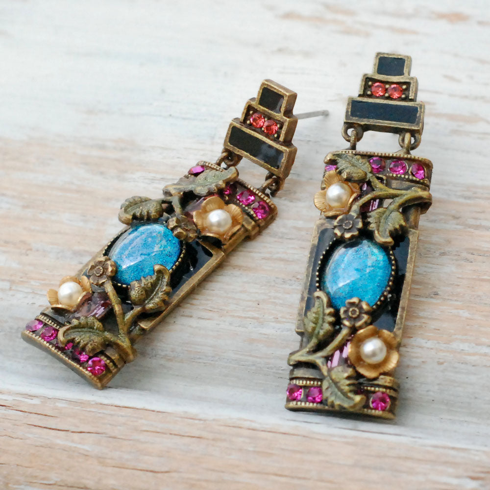 VTG 80s JPG Chinoiserie Earrings 爲-