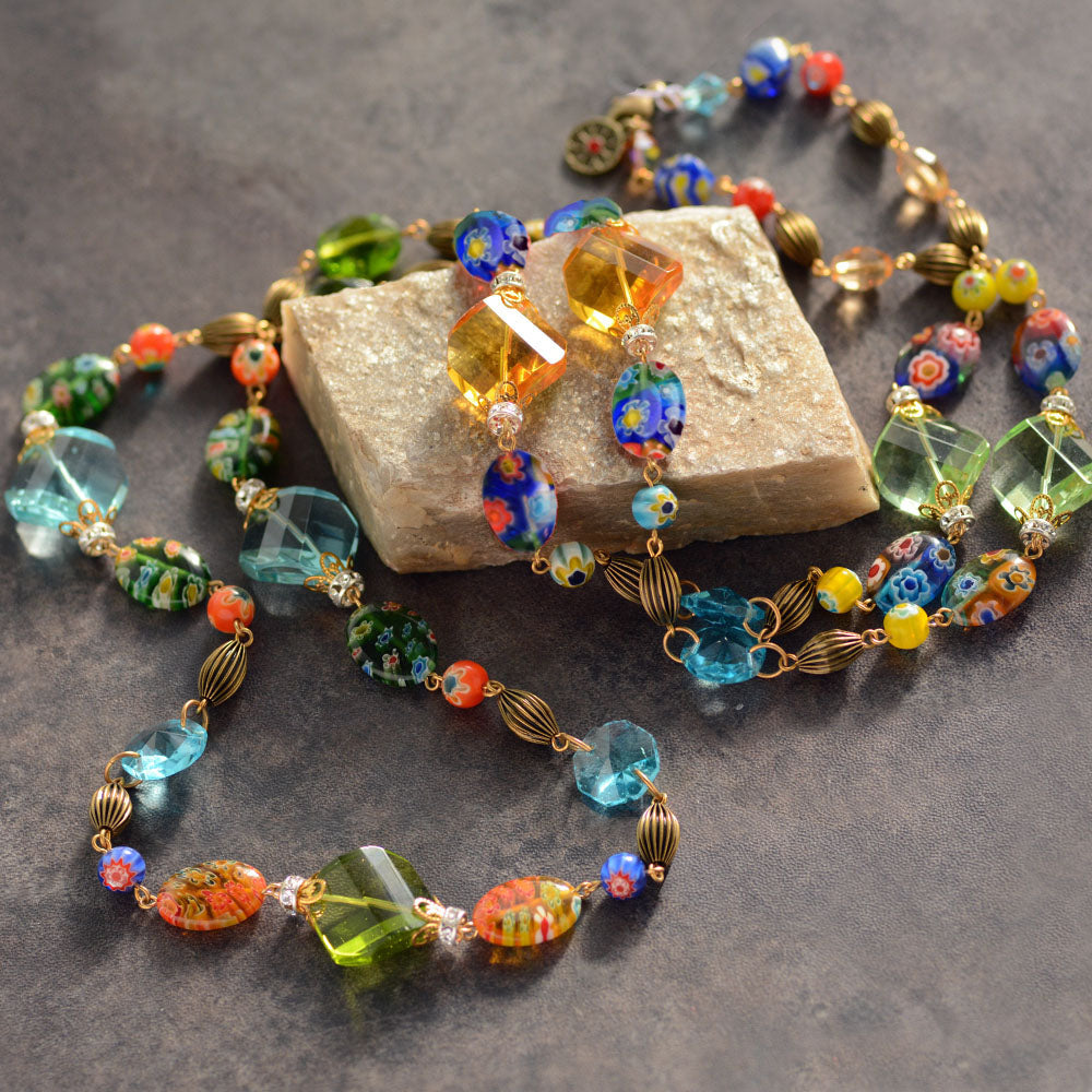 Glass Jewelry Making, Glass Bead Necklace, Candy Beads Glass